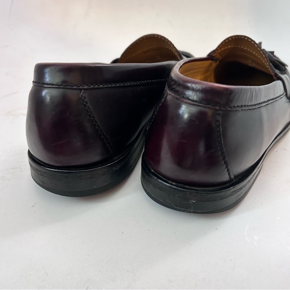 COLE HAAN Pinch Tassel Loafer Cordovan Oxblood Slip On Shoe Womens 9.5 Mens 8 - Picture 8 of 12